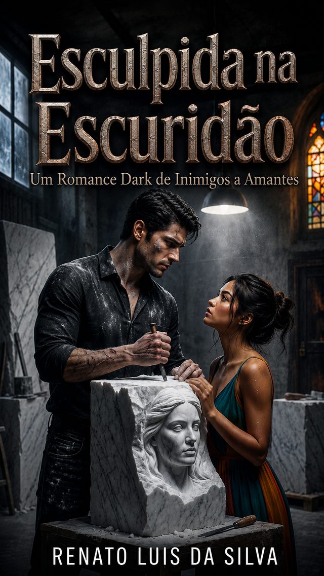 Capa do livro Esculpida na Escuridão, de Renato Luis da Silva